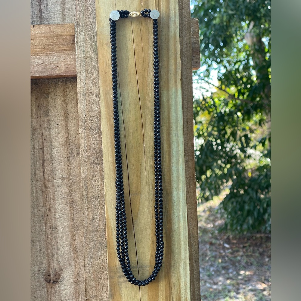 Agate Multi-Strand Beaded Necklace with 14K gold class
